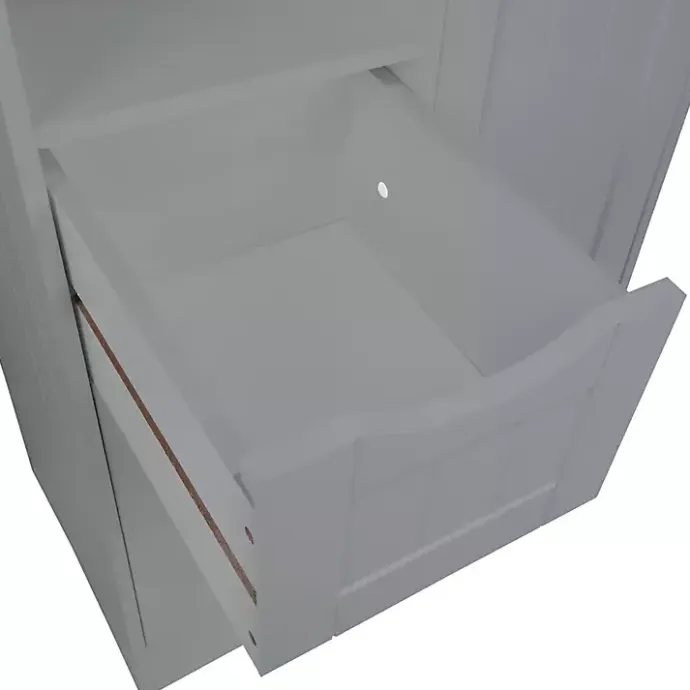 Kirklands Home Single Door 3-Drawer Cabinet Gray