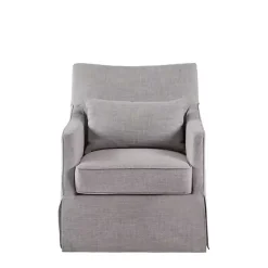 Discount Kirklands Home Skirted Swivel Martha Stewart Accent Chair Gray