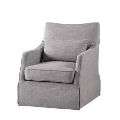 Discount Kirklands Home Skirted Swivel Martha Stewart Accent Chair Gray