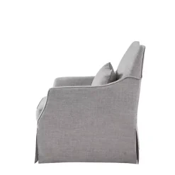 Discount Kirklands Home Skirted Swivel Martha Stewart Accent Chair Gray