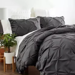 Hot Kirklands Home Soft Pinched 3-pc. King Duvet Cover Set Gray