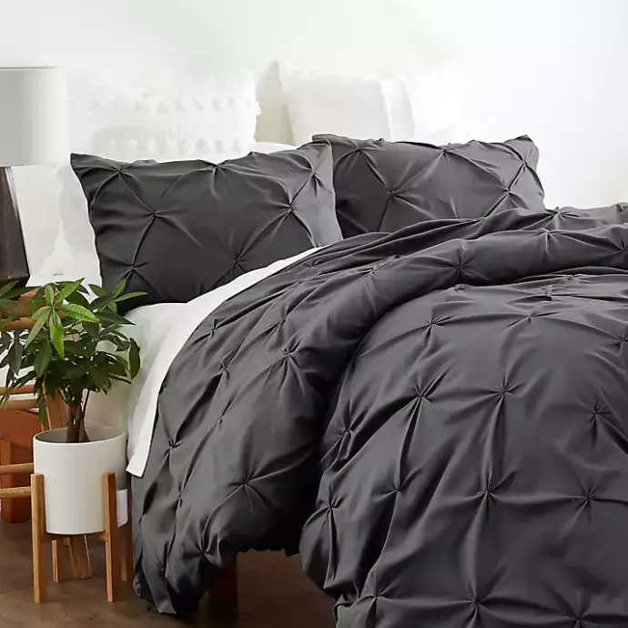 Clearance Kirklands Home Soft Pinched 3-pc. Twin Duvet Cover Set Gray
