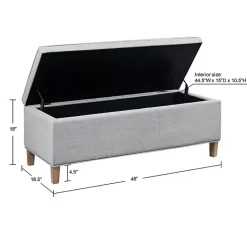 Clearance Kirklands Home Soft-Close Storage Bench Gray