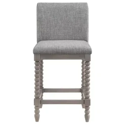 New Kirklands Home Spindle Legs Counter Stool Gray