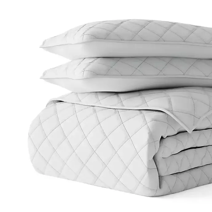 Sale Kirklands Home Stitched Diamond 3-pc. King Quilt Set Gray