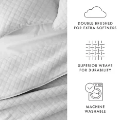 Sale Kirklands Home Stitched Diamond 3-pc. King Quilt Set Gray