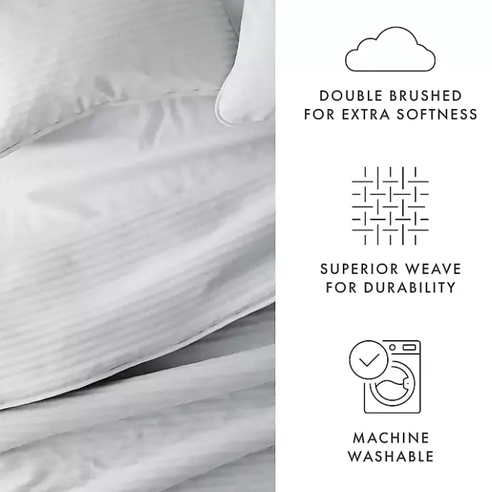 Hot Kirklands Home Stitched Stripes 2-pc. Twin Quilt Set Gray