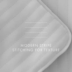 Hot Kirklands Home Stitched Stripes 2-pc. Twin Quilt Set Gray