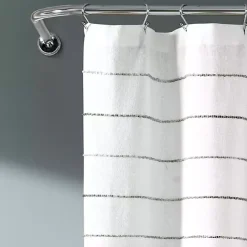 New Kirklands Home Stripe Ombre Shower Curtain Gray