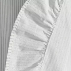 Discount Kirklands Home Gray Stripe Ruffled Curtain Panel Set, 84 in.