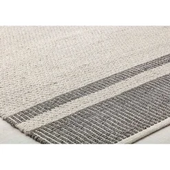 Best Kirklands Home Gray Striped Border Area Rug
