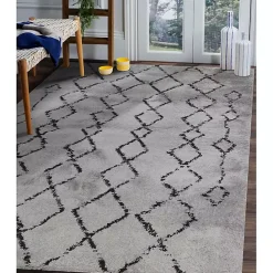 Discount Kirklands Home Striped Diamond Area Rug, 5x8 Gray