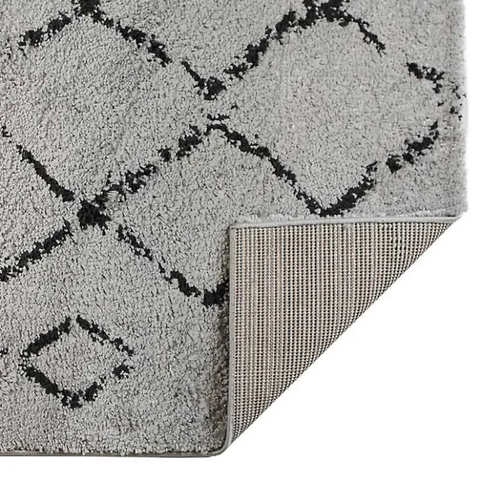 Online Kirklands Home Striped Diamond Runner Gray