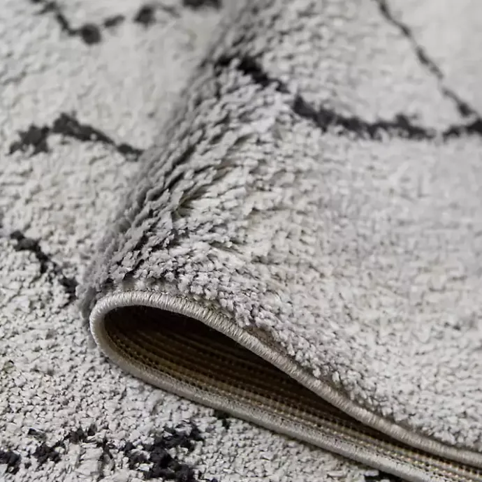 Online Kirklands Home Striped Diamond Runner Gray