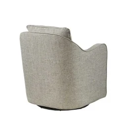Best Kirklands Home Swivel Upholstered Wide Seat Accent Chair Gray