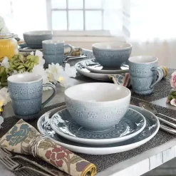 Online Kirklands Home Tessa 16-pc. Dinnerware Set Gray