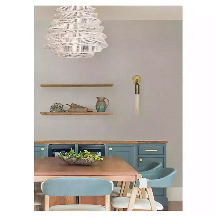 Kirklands Home Textured Faux Fabric Peel & Stick Wallpaper Gray