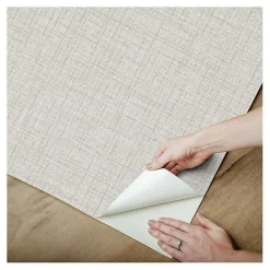Kirklands Home Textured Faux Fabric Peel & Stick Wallpaper Gray