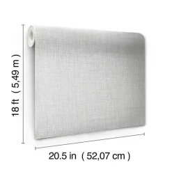 Kirklands Home Textured Faux Fabric Peel & Stick Wallpaper Gray