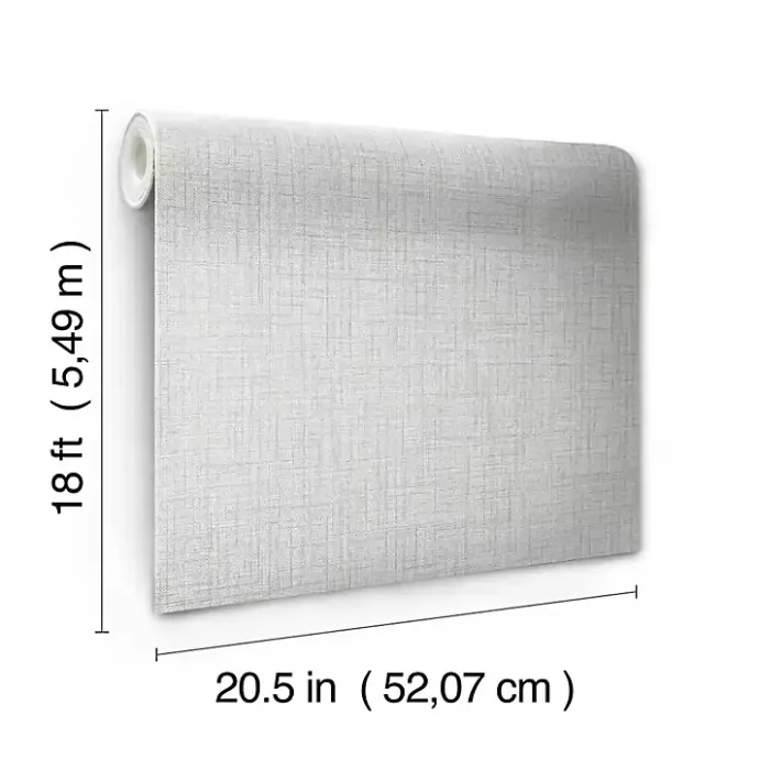 Kirklands Home Textured Faux Fabric Peel & Stick Wallpaper Gray