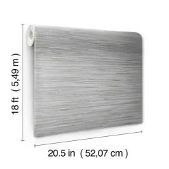 New Kirklands Home Textured Grassweave Peel & Stick Wallpaper Gray