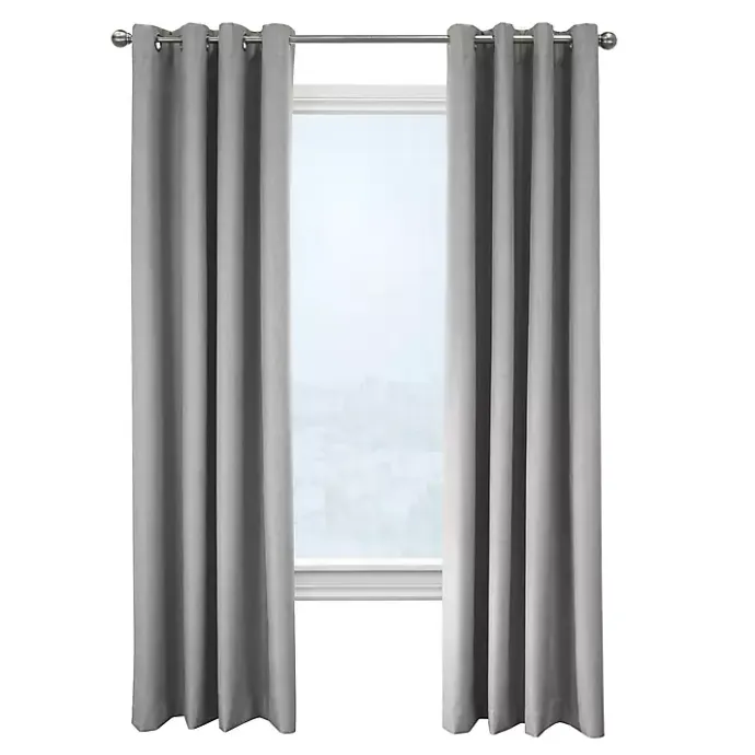 Best Kirklands Home Thatched Blackout Curtain Panel, 63 in. Gray