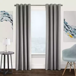 Best Kirklands Home Thatched Blackout Curtain Panel, 63 in. Gray