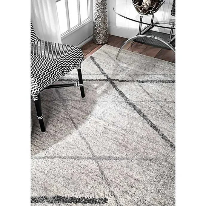 Discount Kirklands Home Gray Thigpen Diamond Area Rug, 5x8