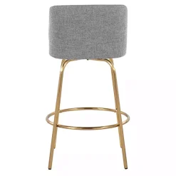 Sale Kirklands Home Torino Gold Leg Counter Stools, Set of 2 Gray
