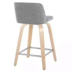 Online Kirklands Home Torino Upholstered Counter Stools, Set of 2 Gray