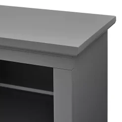 Sale Kirklands Home Transitional Breakfront 2-Door Media Console Gray