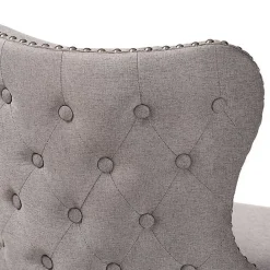 New Kirklands Home Tufted Back Swivel Counter Stools, Set of 2 Gray
