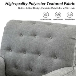 Hot Kirklands Home Tufted Britt Accent Chair Gray