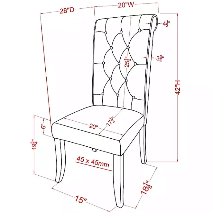 Online Kirklands Home Tufted Landon Dining Chairs, Set of 2 Gray