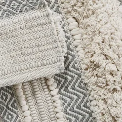 Best Kirklands Home Tufted Stripes Woven Bath Runner Gray