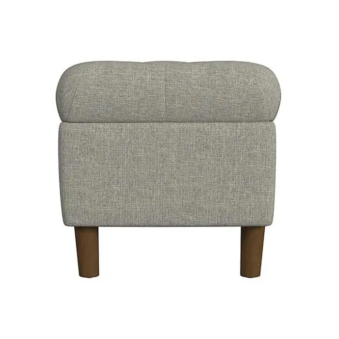 Clearance Kirklands Home Tufted Upholstered Storage Bench Gray