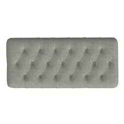 Clearance Kirklands Home Tufted Upholstered Storage Bench Gray