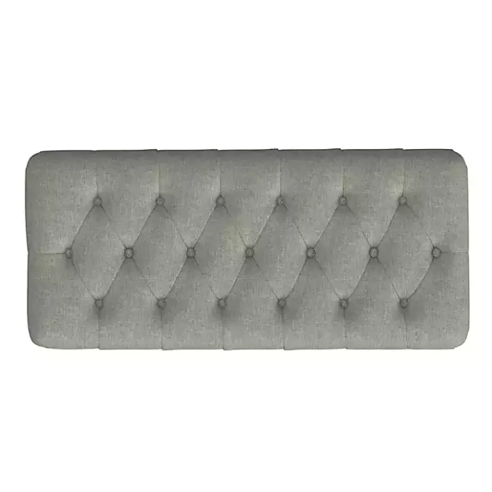 Clearance Kirklands Home Tufted Upholstered Storage Bench Gray