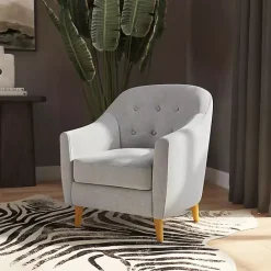 Online Kirklands Home Tufted Woven Accent Chair Gray