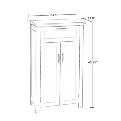 Discount Kirklands Home Two-Door Top Shelf Cabinet Gray