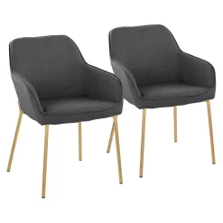 Online Kirklands Home Upholstered Daniella Dining Chairs, Set of 2 Gray