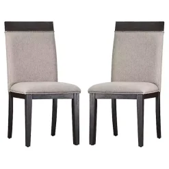 Sale Kirklands Home Upholstered Erin Dining Chairs, Set of 2 Gray