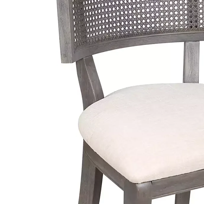 Kirklands Home Gray Upholstered Farmhouse Counter Stool