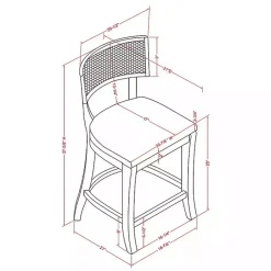 Kirklands Home Gray Upholstered Farmhouse Counter Stool
