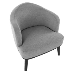 Kirklands Home Upholstered Midcentury Modern Accent Chair Gray
