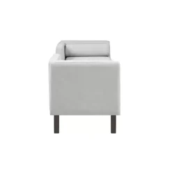 Clearance Kirklands Home Upholstered Modern Split Back Bench Gray