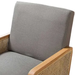 Discount Kirklands Home Upholstered Velvet Accent Chair Gray