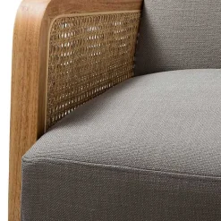 Discount Kirklands Home Upholstered Velvet Accent Chair Gray