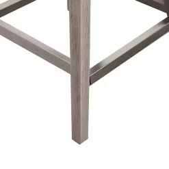 Kirklands Home Upholstered Wood Swivel Counter Stool Gray