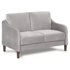 Hot Kirklands Home Velvet Upholstered Modern Loveseat Gray